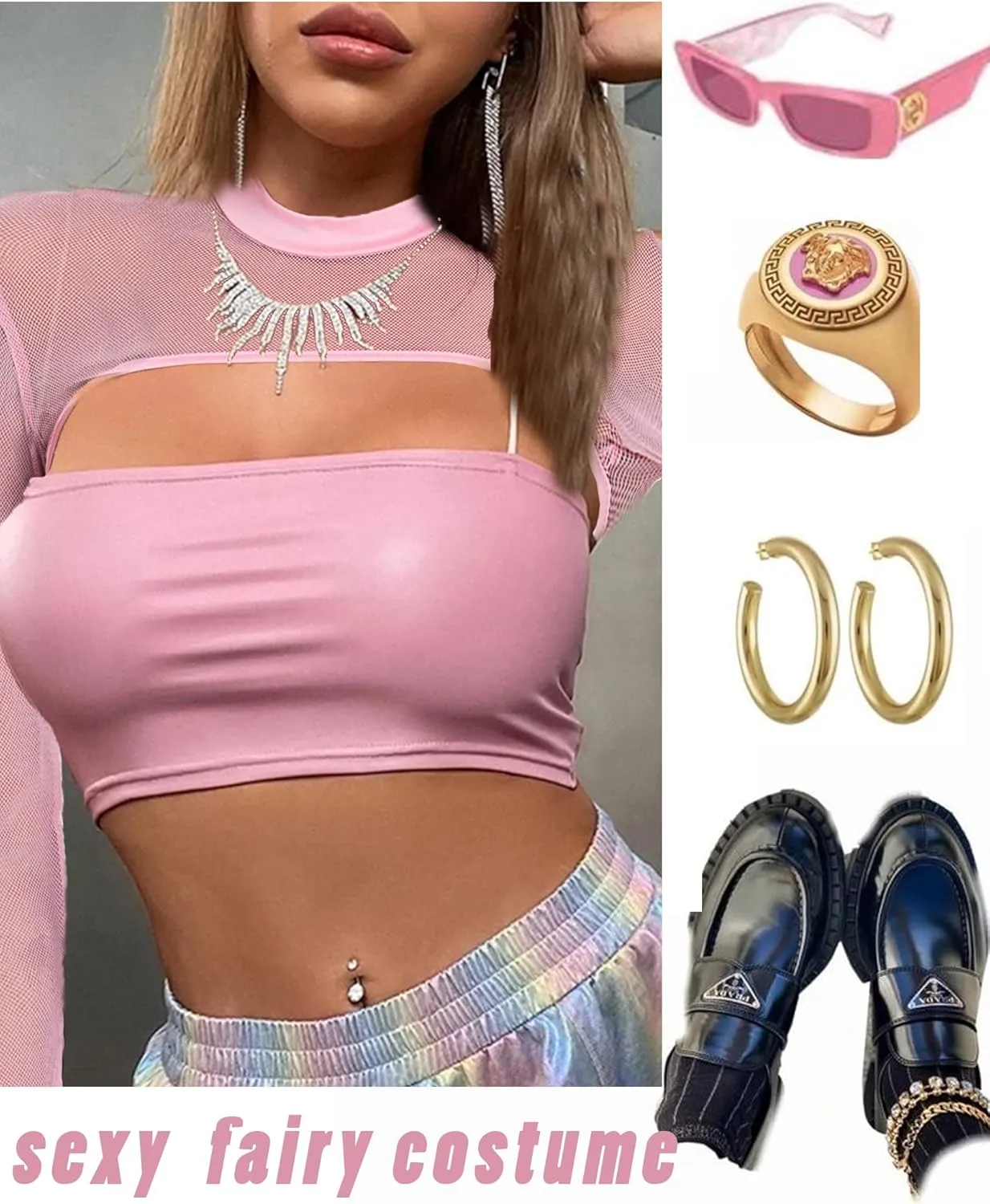 Avidlove Mesh Crop Tops for Women Mock Neck Long Sleeve Crop Top See Through Shirt Top Sexy Clubwear