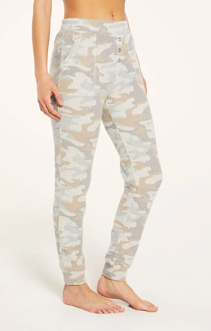 Z Supply Celine camo long sleeve top zt203440 sage mist