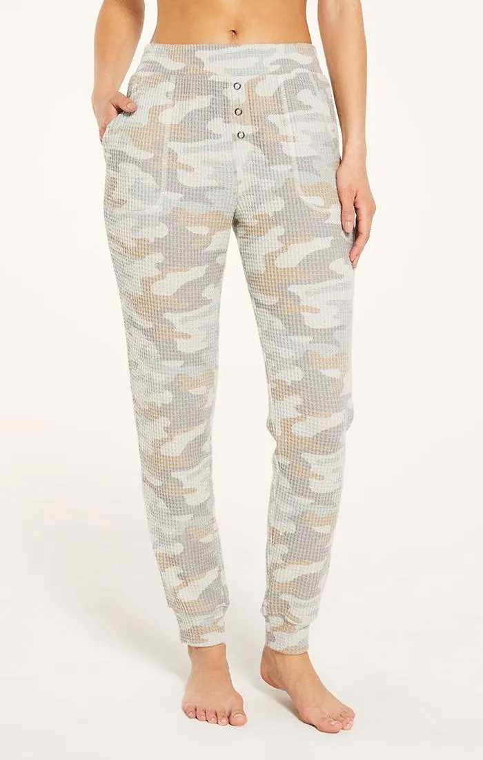 Z Supply Celine camo long sleeve top zt203440 sage mist